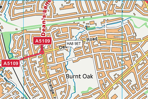 HA8 9ET map - OS VectorMap District (Ordnance Survey)