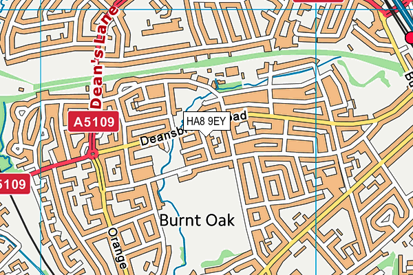 HA8 9EY map - OS VectorMap District (Ordnance Survey)