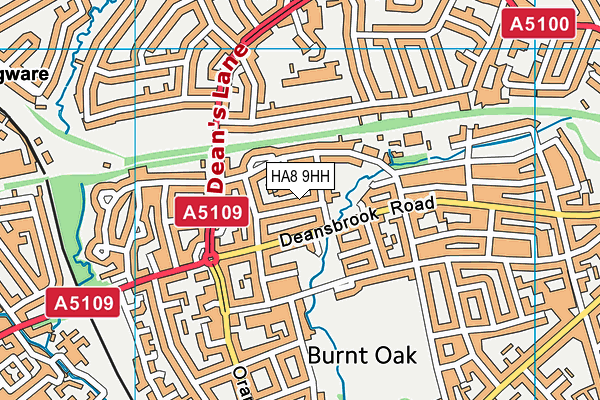 HA8 9HH map - OS VectorMap District (Ordnance Survey)