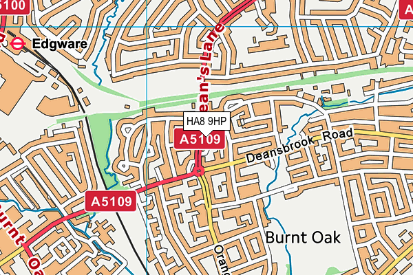 HA8 9HP map - OS VectorMap District (Ordnance Survey)