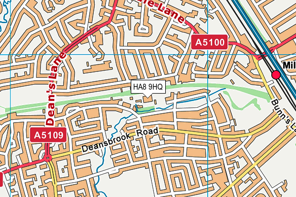 HA8 9HQ map - OS VectorMap District (Ordnance Survey)