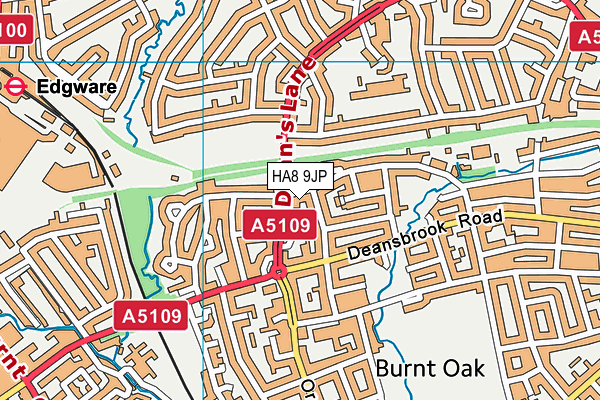 HA8 9JP map - OS VectorMap District (Ordnance Survey)