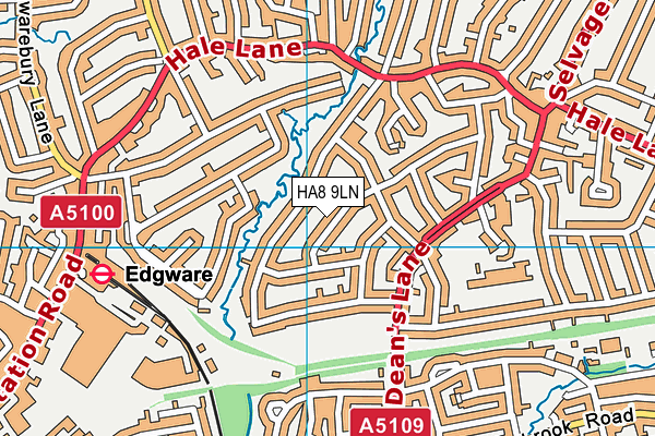 HA8 9LN map - OS VectorMap District (Ordnance Survey)