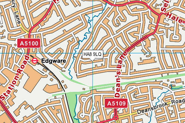 HA8 9LQ map - OS VectorMap District (Ordnance Survey)