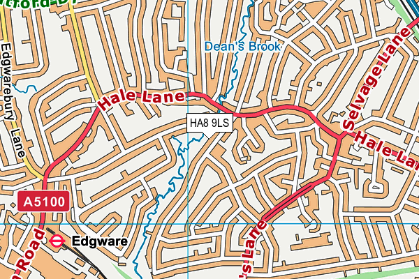 HA8 9LS map - OS VectorMap District (Ordnance Survey)