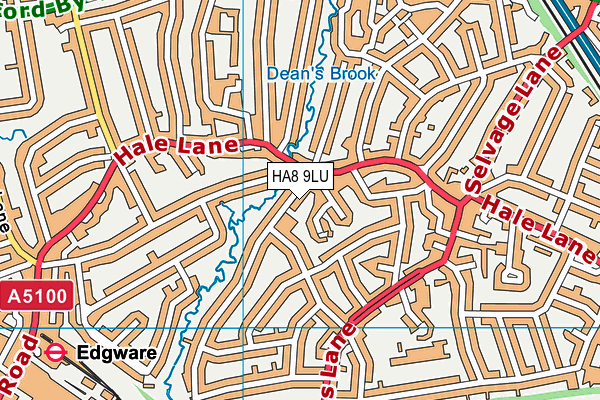 HA8 9LU map - OS VectorMap District (Ordnance Survey)