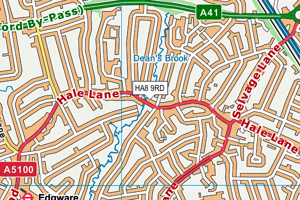 HA8 9RD map - OS VectorMap District (Ordnance Survey)