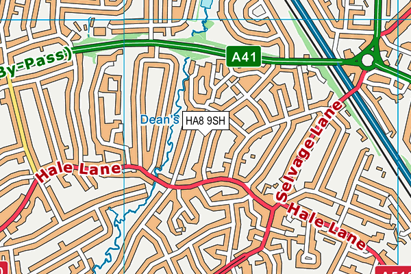 HA8 9SH map - OS VectorMap District (Ordnance Survey)