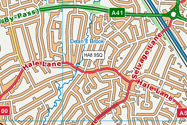 HA8 9SQ map - OS VectorMap District (Ordnance Survey)