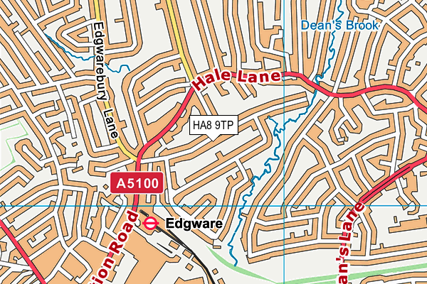 HA8 9TP map - OS VectorMap District (Ordnance Survey)