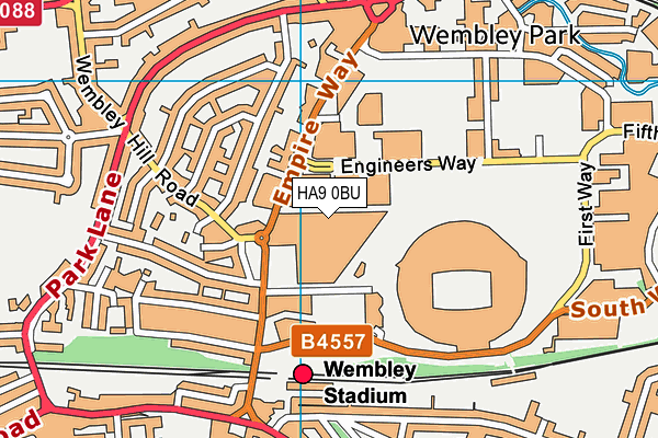 Livingwell Health Club (London Wembley) map (HA9 0BU) - OS VectorMap District (Ordnance Survey)