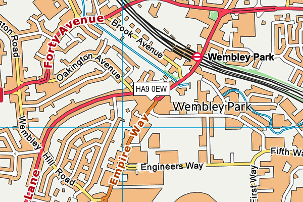 HA9 0EW map - OS VectorMap District (Ordnance Survey)