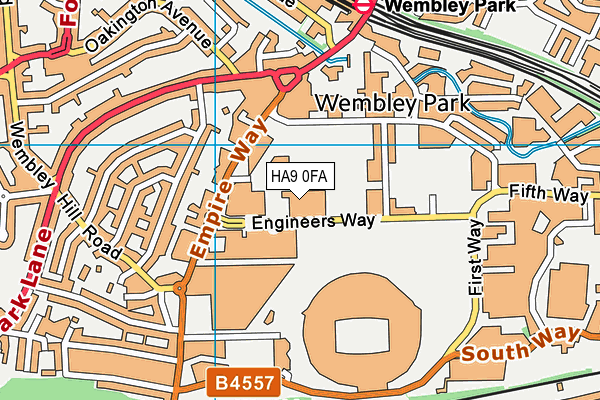 HA9 0FA map - OS VectorMap District (Ordnance Survey)