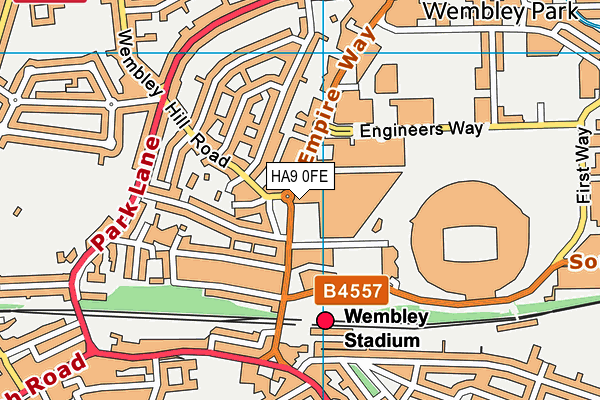 HA9 0FE map - OS VectorMap District (Ordnance Survey)