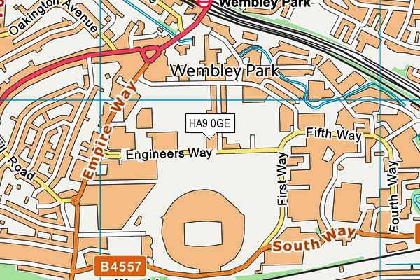 HA9 0GE map - OS VectorMap District (Ordnance Survey)