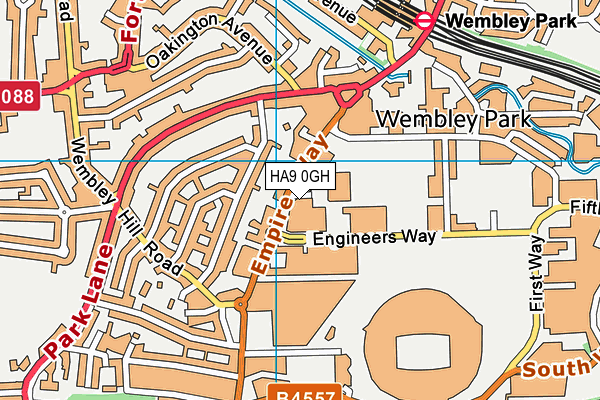 HA9 0GH map - OS VectorMap District (Ordnance Survey)