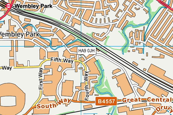 HA9 0JH map - OS VectorMap District (Ordnance Survey)