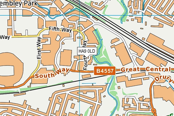 HA9 0LD map - OS VectorMap District (Ordnance Survey)