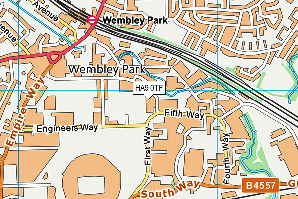 HA9 0TF map - OS VectorMap District (Ordnance Survey)