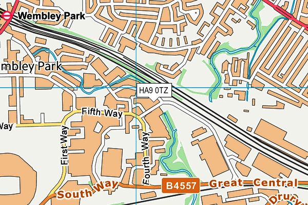 HA9 0TZ map - OS VectorMap District (Ordnance Survey)