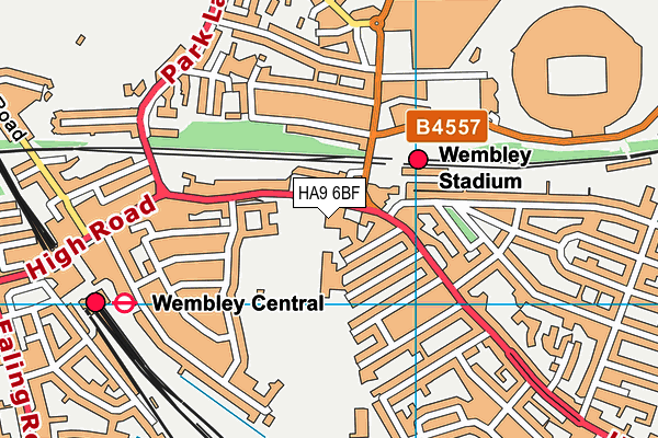 Wembley Fitness map (HA9 6BF) - OS VectorMap District (Ordnance Survey)