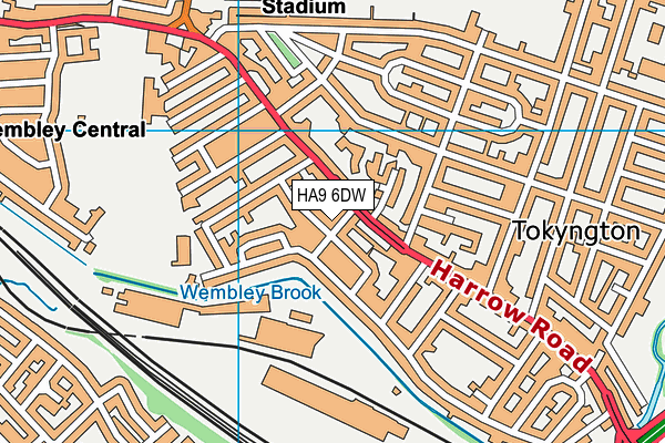 HA9 6DW map - OS VectorMap District (Ordnance Survey)