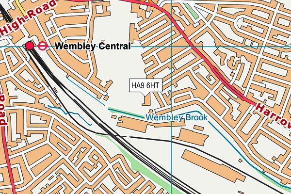Elsley Primary School map (HA9 6HT) - OS VectorMap District (Ordnance Survey)