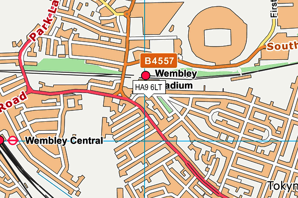 HA9 6LT map - OS VectorMap District (Ordnance Survey)