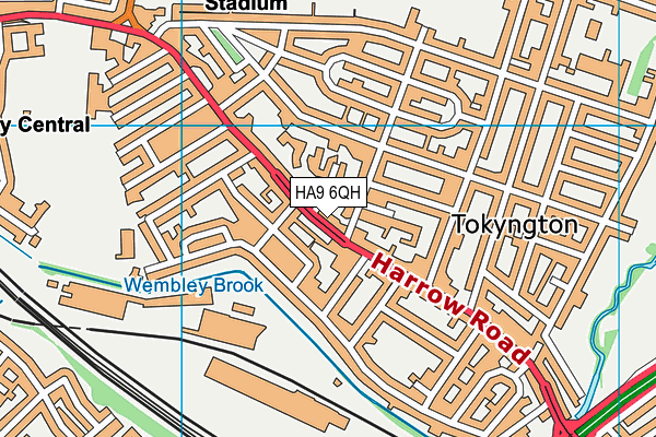 HA9 6QH map - OS VectorMap District (Ordnance Survey)