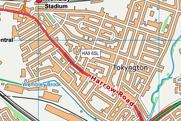 HA9 6SL map - OS VectorMap District (Ordnance Survey)