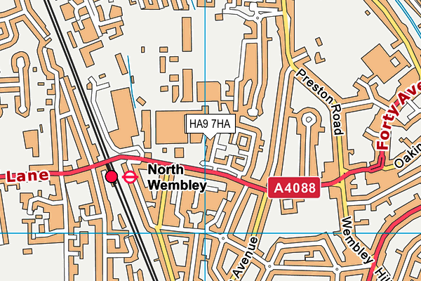 HA9 7HA map - OS VectorMap District (Ordnance Survey)