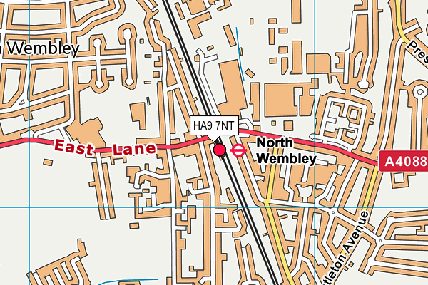 HA9 7NT map - OS VectorMap District (Ordnance Survey)