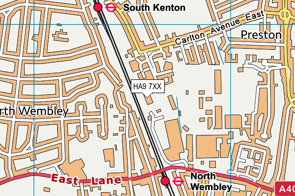 HA9 7XX map - OS VectorMap District (Ordnance Survey)