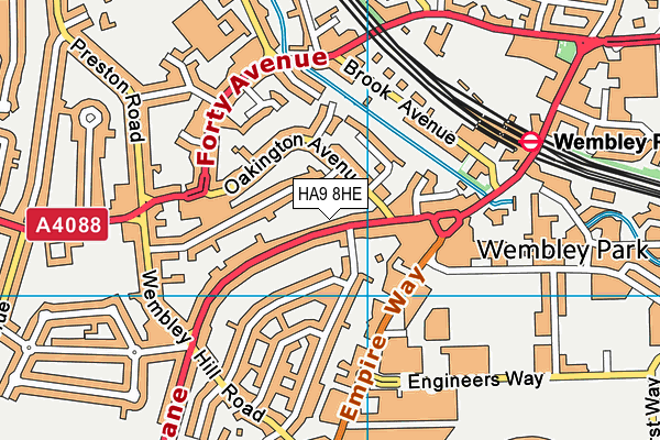 St Christopher's Prep School map (HA9 8HE) - OS VectorMap District (Ordnance Survey)