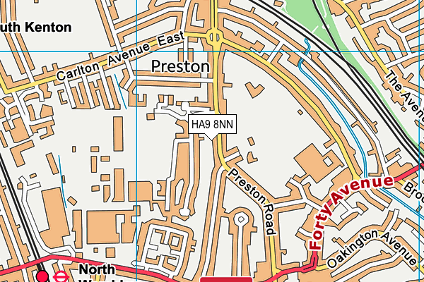 HA9 8NN map - OS VectorMap District (Ordnance Survey)