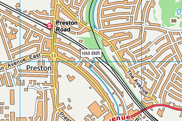 HA9 8NR map - OS VectorMap District (Ordnance Survey)