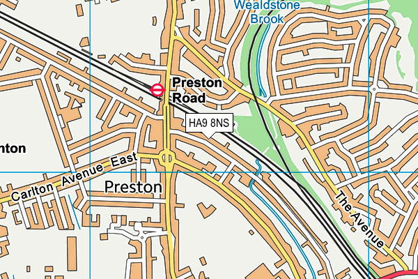 HA9 8NS map - OS VectorMap District (Ordnance Survey)