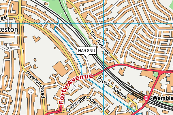 HA9 8NU map - OS VectorMap District (Ordnance Survey)