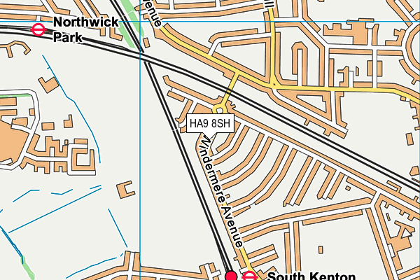 HA9 8SH map - OS VectorMap District (Ordnance Survey)