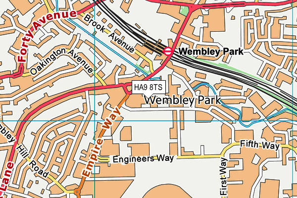 HA9 8TS map - OS VectorMap District (Ordnance Survey)