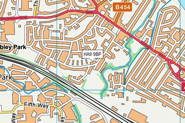 HA9 9BP map - OS VectorMap District (Ordnance Survey)