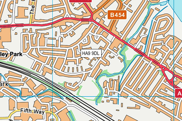 HA9 9DL map - OS VectorMap District (Ordnance Survey)