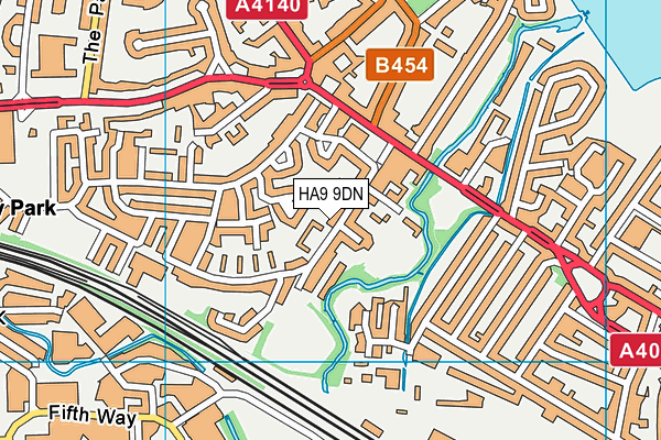 HA9 9DN map - OS VectorMap District (Ordnance Survey)