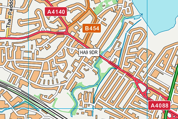 HA9 9DR map - OS VectorMap District (Ordnance Survey)