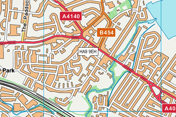 HA9 9EH map - OS VectorMap District (Ordnance Survey)