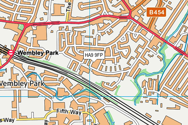 HA9 9FP map - OS VectorMap District (Ordnance Survey)