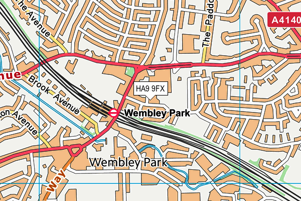 HA9 9FX map - OS VectorMap District (Ordnance Survey)