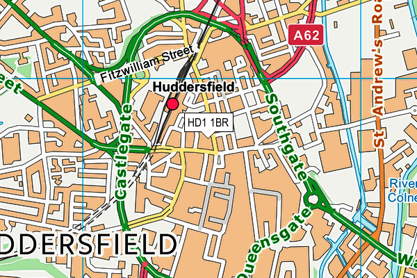 HD1 1BR map - OS VectorMap District (Ordnance Survey)