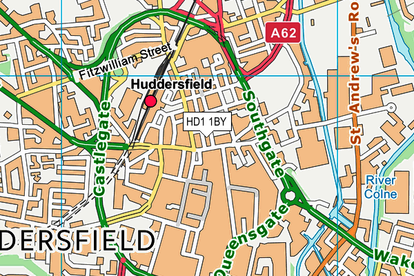 HD1 1BY map - OS VectorMap District (Ordnance Survey)