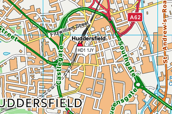 HD1 1JY map - OS VectorMap District (Ordnance Survey)